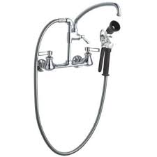 Buy the best and latest restaurant faucet on banggood.com offer the quality restaurant faucet on sale with worldwide free shipping. Chicago Faucets 3 Handle Side Sprayer Kitchen Faucet In Chrome 509 Gclabcp At The Home Depot 673 99 Kitchen Faucet Faucet Pot Filler