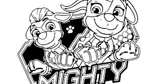 The main characters are rescue puppies and their leader ryder. The Paw Patrol Coloring Pages Mighty Pups School And Kids
