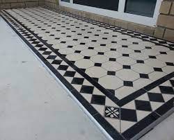 Classic black and white chequerboard tiles have been used for centuries, and were most commonly used for exterior pathways during the victorian period. Winckelmans Steinzeug Schefer Gmbh