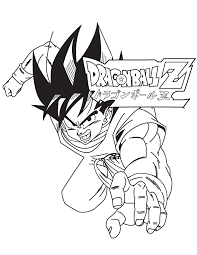 He practices martial arts and travels the world in search of magical pearls that will help summon a real dragon. Dragon Ball Z Goku Logo Coloring Page Free Printable Coloring Pages Coloring Home