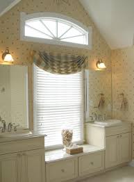 Frequently we found that the bathroom area is constructed within a small area, and there is no space for moving properly. And White Vanity Cozy Bathroom With Simple Window Curtains Design Ideas Bathroom Window Curtains Bathroom Curtain Set Bathroom Window Treatments