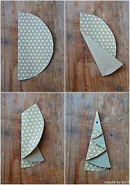 Falte die linke hälfte über die rechte. Falten Halbkreis Papier Tannenbaum Weihnachtsbaum Diypapier Weihnachtsbaum Aus Paper Christmas Tree Christmas Origami How To Make Christmas Tree