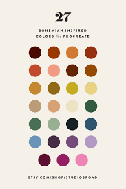 Procreate Color Palette Bohemian Dream Boho Jewel Tones Etsy Jewel Tone Color Palette Jewel Tones Palette Color Palette Design