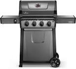 Rebel 4-Burner Propane Gas BBQ Grill with Folding Side Shelves Napoleon