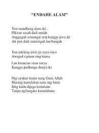 Di antara wilayah yang menggunakan jenis aksara ini adalah pulau jawa, makasar, sunda, melayu. Contoh Geguritan Modern Adalah