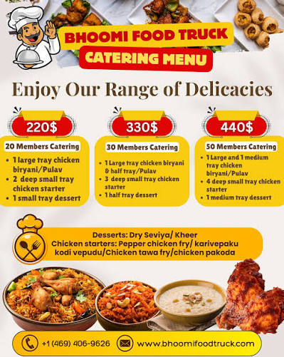 Bhoomi Indian Food Truck — Indian restaurant food truck in McKinney, Texas