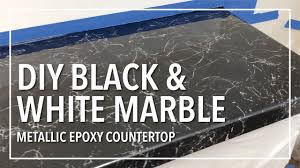 Diy Black White Marble Countertop Resurfacing With Epoxy Resin Youtube