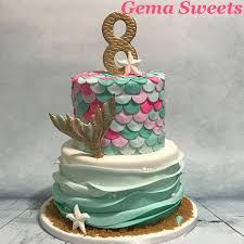 Mermaid birthday cake this weekend was all . Mermaid Under The Sea Cake By Gema Sweets Mermaid Birthday Cakes Themed Birthday Cakes Summer Cakes