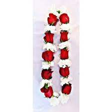 Red Rose And White Carnation Lei Graduation Leis Red And White Roses White Graduation
