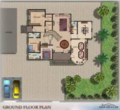 نموذج فيلا طابقين 5000 قدم مربع من اعمال دار التعمير للإستشارات الهندسية Ground Floor Plan Gallery Wall Floor Plans