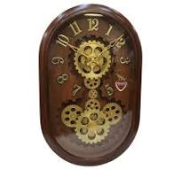 Ornate Gear Wall Clock - Dark Wood & Gold by Ornate | The ...