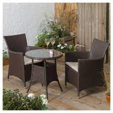Tesco Direct Rattan Garden Bistro Set Brown Bistro Set Outdoor Furniture Sets Garden Furniture Sets