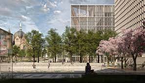 Erling viksjø, arkitekten som noen år tidligere hadde fått oppdraget med å tegne regjeringskvartalet, har tatt turen til spania for å møte kunstnerparet inger sitter og carl nesjar. Statsbygg Jobber For A Fa Inn Mer Lokalt Trevirke I Det Nye Regjeringskvartalet Kystskogbruket
