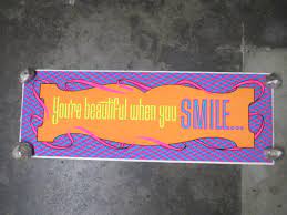 you're beautiful when you smile black light poster 1960's C2240 |  eBay