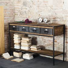 Zwarte Massief Mangohouten En Metalen Industriele Consoletafel B 130 Cm Konsolen Tisch Industrie Stil Inneneinrichtung Dekor