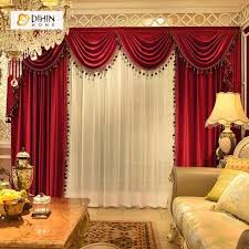 Dihin Home Solid Bright Red Velvet Blackout Curtains Grommet Window Curtain For Living Room 52x84 Inch 1 Panel Red Living Room Decor Curtains Living Room Drapes Curtains Living Room