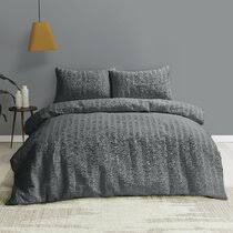 The oversized comforter is embellished with gold faux suede piping. Seersucker Duvet Covers Sets You Ll Love Wayfair Co Uk