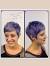 Old Woman Grey Purple Short Hair