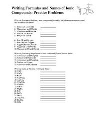You are free to share your comment with us and our. Ionic Bonds Writing Names And Formulas Practice And Review Worksheet