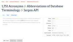 1 751 Terminology Jargon Acronyms Abbreviations Database This Is A Database Of Acronyms And Abbreviations Related To T Jargon Abbreviations Meant To Be
