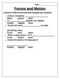 Recommended for 3rd grade, 4th grade, and 5th grade students. Forces And Motion Force And Motion Text Structure Worksheets Science Worksheets