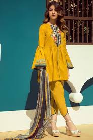 Buy Online Elegant Daily Wear Yellow Pret Pakistani 3 Piece Dress By Zellbury Collection Pakistani Fashion Casual Fashion Pakistani Dresses Casual