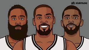 The defense is still a work in progress, but brooklyn is at least ahead of the curve in the way it deploys its. Statmuse On Twitter The Nets Big 3 First Game Together Kd 38 12 8 4 Blk Kyrie 37 Pts 54 Fg Harden 21 10 12