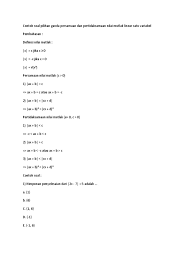 Maybe you would like to learn more about one of these? Contoh Soal Pilihan Ganda Persamaan Dan Pertidaksamaan Nilai Mutlak Linear Satu Variabel