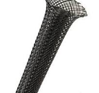 Techflex CCP1.00 1 Inch Flexo Clean Cut Fray-Resistant Expandable Braided  Sleeving - Black - 250