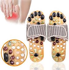 Amazon Com Acupressure Massage Slippers With Natural Stone