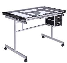 Our range of corner desks come in a large variety of sizes, colours and styles to suit your office desk needs. Adjustable Rolling Drawing Drafting Table Tempered Glass Art Craft Work Station 700161273304 Ebay Adjustable Workstation Drawing Desk Desk