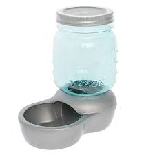 Ssi round plastic water dispenser jar. Petmate Mason Jar Replenishing Feeder Dog Food Water Bowls Petsmart
