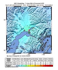 Alaska city, anchorage (799.1 km nne of epicenter) map / not felt : M 5 3 5 Km Sse Of Point Mackenzie Alaska
