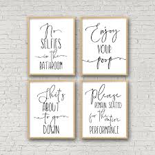 Ich musste mich an die wand lehnen, sonst wäre ich gestürzt. Lustige Bad Zeichen Leinwand Poster Wand Kunst Drucke Keine Selfies Geniessen Ihre Poop Bitte Bleiben Sitzt Wc Zeichen Badezimmer Dekor Painting Calligraphy Aliexpress