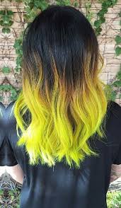 Neon Green Ombre Dyed Hair Color Hairbyalexandrea Hair Dye Tips Yellow Hair Color Neon Green Hair
