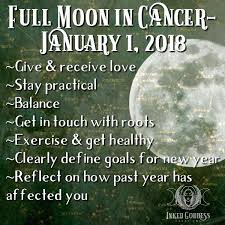 This cancer full moon happens on saturday, 30th december 2020 and it's a big one! Full Moon In Cancer January 1 2018