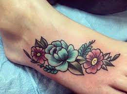 50 Elegant Foot Tattoo Designs For Women For Creative Juice Floral Foot Tattoo Foot Tattoos Foot Tattoos For Women