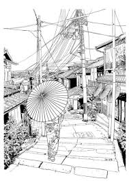 Views Of Japan Drawing Series By Parisian Samurai Via Behance Japan Architectuur House