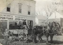 Wells fargo, overland and butterfield stagecoaches for sale. Weber Wagon Outside Piano Store Photograph Wisconsin Historical Society