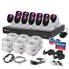 Swann Enforcer 16 Channel 12 Camera Indoor Outdoor Wired 4k Uhd 2tb Dvr Security Camera Surveillance System White White Sodvk 16558012rl Us Best Buy