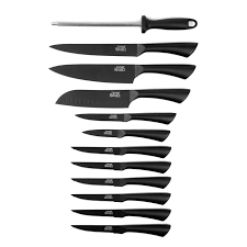 Thyme Table Knife Set 13 Piece Kitchen Slim Block Stainless Steel Knife Set Walmart Com In 2021 Stainless Steel Knife Set Knife Sets Table Knife