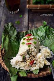 Nasi Bakar Isi Teri Dan Jamur Resep Masakan Resep Masakan Indonesia Fotografi Makanan