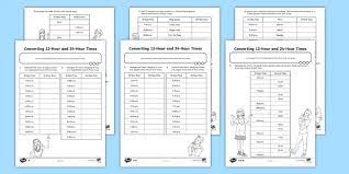 From 1:00 pm to 11:59 simply pick the hour (the minutes do not change) in either system and the other will change to match. Converting 12 Hour And 24 Hour Clock Differentiated Worksheets