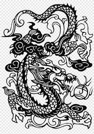 Gambar kartun hitam putih untuk mewarnai coloringpages asia gambar naga api air es dan petir terlengkap mulai dari naga yang berwarna hitam putih merah dan biru wallpaper naga cina hd beserta legenda nya. Potongan Kertas Dragon Brushes Naga Hitam Png Pngegg