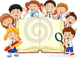 Cartoon School Children With Book Isolated Kids School Kids Education School Culture
