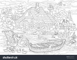 Maybe you would like to learn more about one of these? Coloring Book Page Of Rural Landscape Farm House Ducks Kitten Swans Horses Frog Storks Flock Of Coloring Pages Farm Coloring Pages Coloring Book Pages