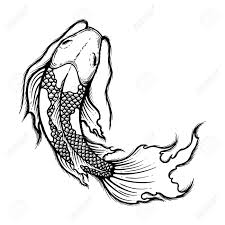 The koi fish is a symbol with extremely deep meaning for those who choose it as part of their body art. Hand Drawn Outline Koi Fish Vector Illustration Tattoo Design Japan Style Line Art Ink Work Animal Wildlife Royalty Free Cliparts Vectors And Stock Illustration Image 149440554