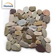 Stones can be polished or rough, and light or dark. Mix Color Cheap Sliced Pebble Marble Outdoor Floor Tiles Mat Pebble Stone Mosaic Tiles Buy Sliced Pebble Tile Pebble Tile Mosaic Pebble Tile Product On Alibaba Com