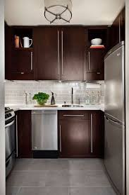 Kitchen Before After A Total Tiny Kitchen Makeover Brown Kitchen Cabinets Brown Cabinets Dark Brown Cabinets