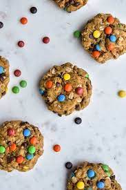 Healthy Monster Cookies Serving Up Simplicity Recipe Healthy Cookies Dessert Recipes Easy Monster Cookies
